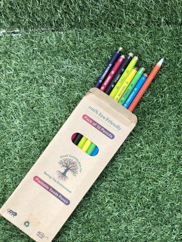 Recycled colour paper writing pencils