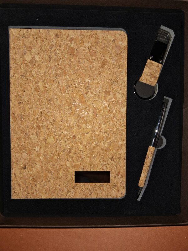 Essential Accessories Trio: Diary, Pen, and Keychain Set